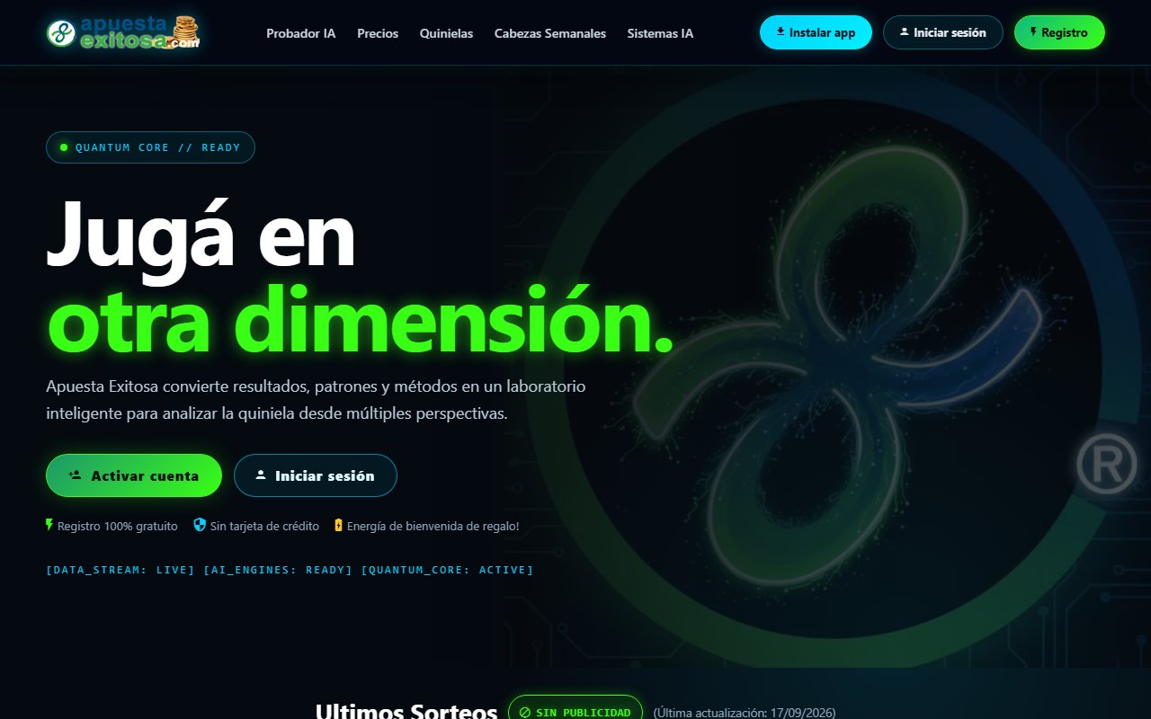 Apuesta Exitosa web platform